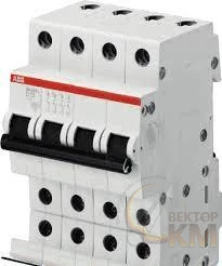 Выключатель автоматический модульный 4п (3P+N) D 63А 6кА SH203 D63NA ABB 2CDS213103R0631