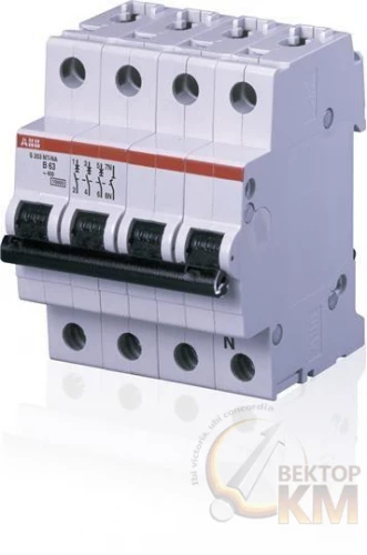 ABB  | Выключатель автоматический модульный 4п (3P+N) B 32А 10кА S203MT-B32NA  2CDS273106R0325