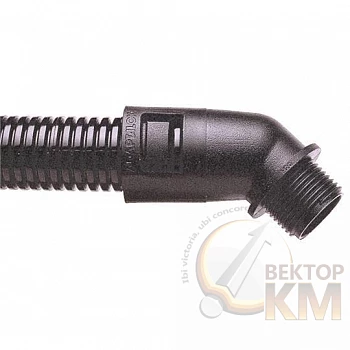 Фитинг AL 45град. пласт. d13 PG9 черн. (уп.10шт) ABB 7TCA296000R0250