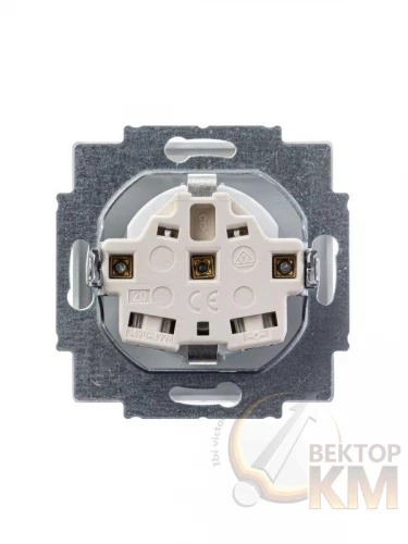 ABB  | Розетка 1-м СП Solo/future 16А IP20 250В Schuko с крышкой бел. бархат  2CKA002018A1494