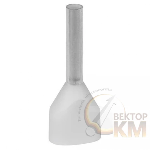 ABB  | Наконечник кабельный 2FER0508P-F медь лужен./полипропилен втулка двойной прозр. 2х0.5кв.мм 8.2мм (уп.500шт)  7TCA301140R0382
