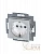 Розетка 1-м СП Levit 16А IP40 с заземл. защ. шторки сер./бел. ABB 2CHH203457A6016
