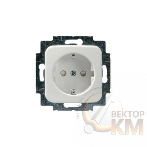 ABB  | Розетка 1-м СП Jussi 16А IP21 250В с заземл. Schuko зажим. клеммы бел.  2TKA000684G1