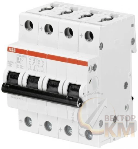 ABB  | Выключатель автоматический модульный 4п C 2А 10кА S204MT-C2  2CDS274006R0024