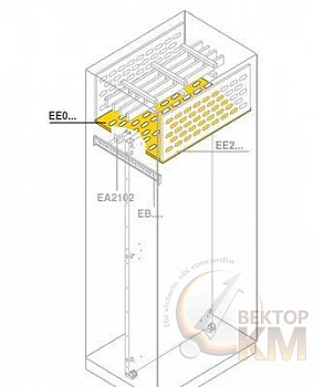 Перегородка горизонт. 1000х800мм ABB EE1080