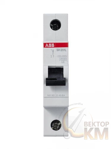ABB  | Выключатель автоматический модульный 1п B 50А 4.5кА SH201L B50  2CDS241001R0505