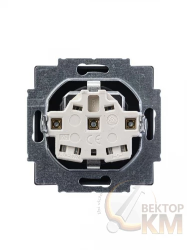 ABB  | Розетка 1-м СП Solo/future 16А IP20 250В Schuko защ. шторки черн. бархат  2CKA002013A5333