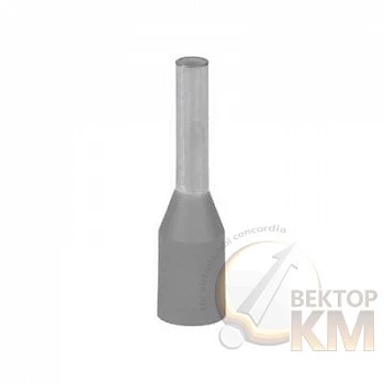Наконечник кабельный FER7510P-SD медь лужен./полипропилен втулка сер. 0.75кв.мм 10мм (уп.500шт) ABB 7TCA301140R0433