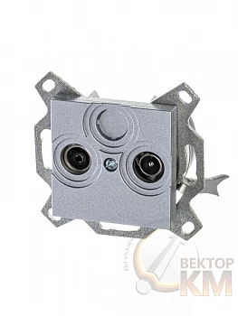 Розетка TV-R Levit проходная 7дБ серебр. ABB 2CHH083607A6070