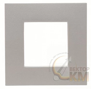 Рамка 1-постовая 2-мод. базовая Zenit серебр. ABB 2CLA227110N1301