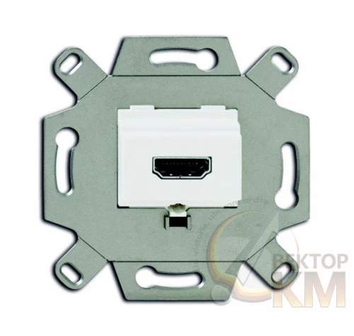 ABB  | Механизм HDMI-розетки/разъема HDMI-type A Full HD 20 полюсов альп. бел.  2CKA000230A0431