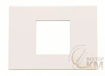 Рамка итальянского стандарта 3M 2-мод. базовая Zenit альп.бел. ABB 2CLA247210N1101