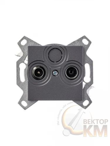 ABB  | Розетка TV-R Levit оконечная сталь  2CHH083503A6069