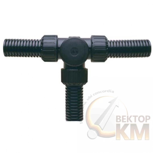 ABB  | Фитинг AS прямой Т-образный пласт. d21 черн. (уп.10шт)  7TCA296000R1687
