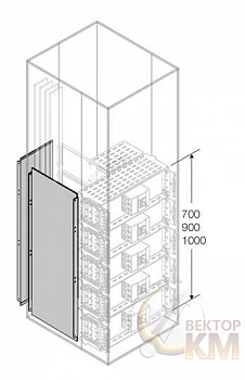 Перегородка боковая H=800мм D=500мм ABB 1STQ008521A0000