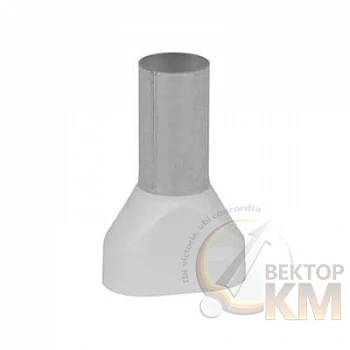 Наконечник кабельный 2FER16016P-F медь лужен./полипропилен втулка двойной прозр. 2х16кв.мм 16мм (уп.50шт) ABB 7TCA301140R0405