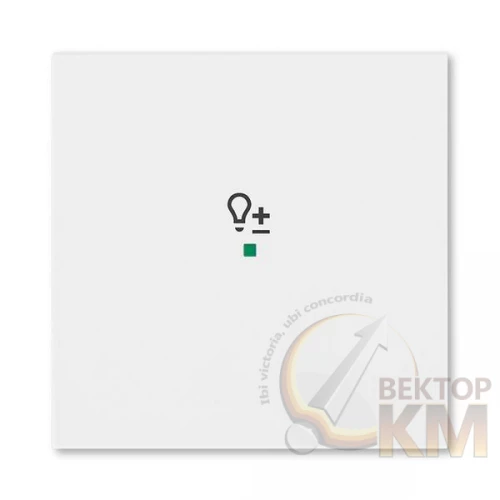 ABB  | Клавиша Levit одинарная с символом светорегулятора free@home бел.  2CHH621004A4003