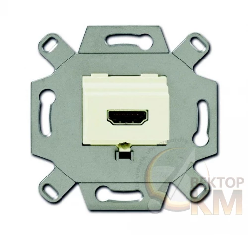 ABB  | Механизм HDMI-розетки/разъема HDMI-type A Full HD 20 полюсов сл. кость  2CKA000230A0430