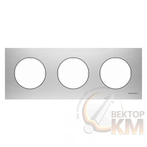 ABB  | Рамка 3-м Sky Moon нерж. сталь  2CLA867300A4001