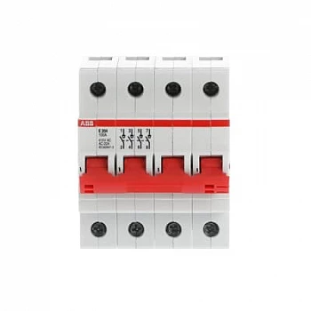 E204r 100A Рубильник 4пол.  рычаг крас. ABB 2CDE284001R0100
