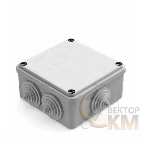 8820015 CHINT | Коробка распаячная для наружного монтажа RAL 7035 6 гермовводов 100х100х50мм IP44  