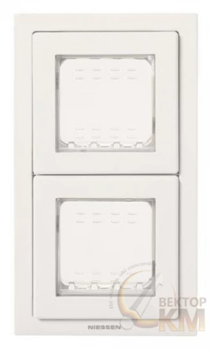 ABB  | Рамка 2-м 2мод. Zenit монтажная + набор монтаж. IP55 FM бел.  2CLA327200N1101