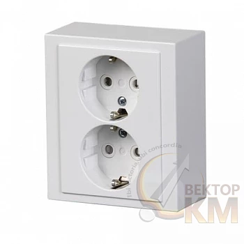 Розетка 2-м ОП Impressivo 16А IP21 бел. ABB 2TKA00001607