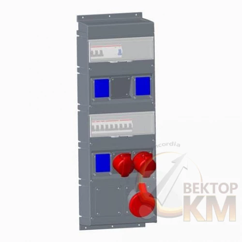 ABB  | Бокс MPR63PRO с розетками в сборе IP44 пластик  2CMA101808R1000
