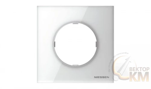 ABB  | Рамка 1-м Sky Moon стекло бел.  2CLA867100A3001