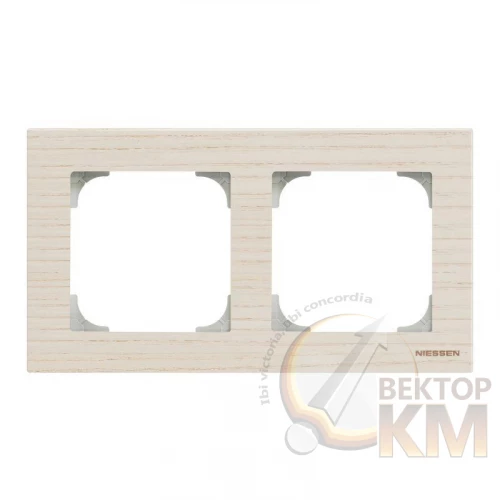 ABB  | Рамка 2-м Sky дерево белый ясень  2CLA857200A2001