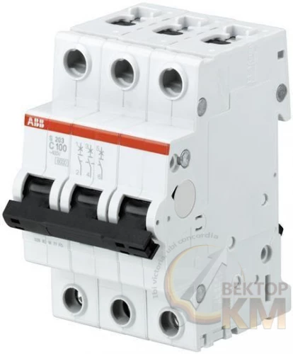 ABB  | Выключатель автоматический модульный 3п B 8А 6кА S203 B8  2CDS253001R0085
