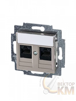 Розетка информационная Levit двойная 2хRJ45 кат. 5e кофе макиато ABB 2CHH295118A6018