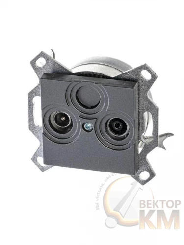 ABB  | Розетка TV-R Levit оконечная сталь  2CHH083503A6069