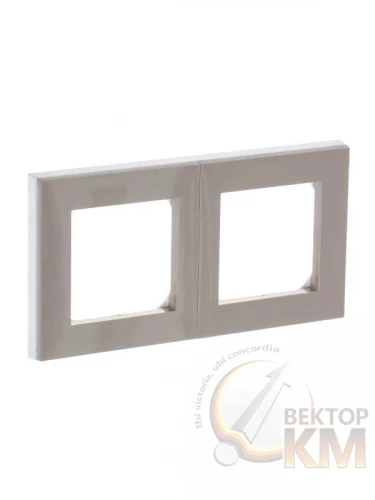ABB  | Рамка Levit 2п кофе макиато/бел.  2CHH015020A6018