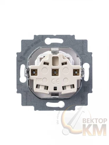 ABB  | Розетка 1-м СП Levit 16А IP40 с заземл. защ. шторки сер./бел.  2CHH203457A6016