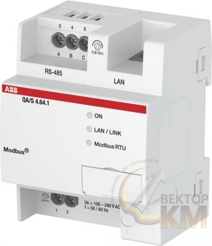 ABB  | Модуль анализа QA/S4.64.1 энергопотребления Modbus на 64 счетчика  2CDG110229R0011