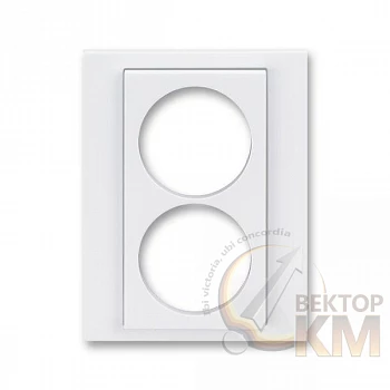 Панель сменная 2-м Levit с заземл. на розетку бел. ABB 2CHH132223A8003