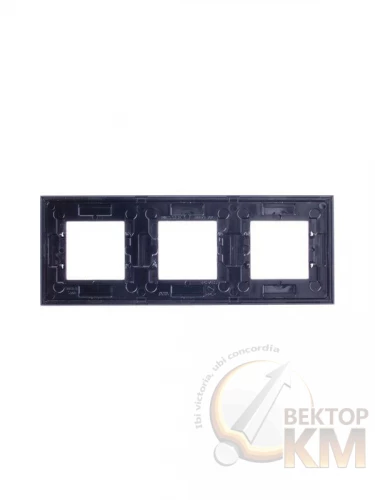 ABB  | Рамка 3-м 6мод. Zenit антрацит  2CLA227300N1801