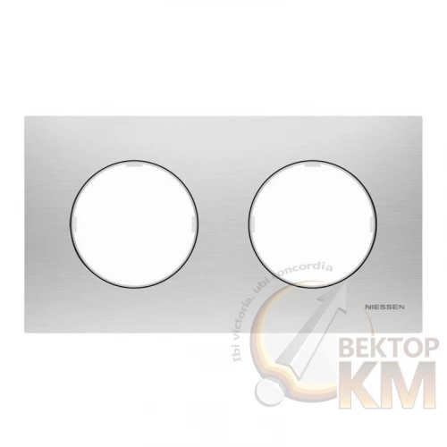 ABB  | Рамка 2-м Sky Moon нерж. сталь  2CLA867200A4001