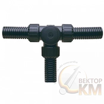 Фитинг AS прямой Т-образный пласт. d21 черн. (уп.10шт) ABB 7TCA296000R1498