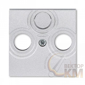 Накладка Levit для розеток TV-R/TV-R-SAT серебр. ABB 2CHH080300A4070