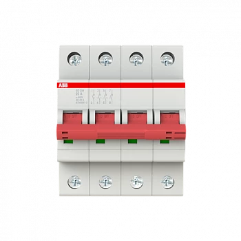Рубильник 4п SD204/25  рычаг красный ABB 2CDD284101R0025