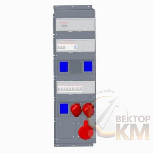 ABB  | Бокс MPR63/1MSPRO с розетками в сборе IP44 пластик  2CMA101810R1000