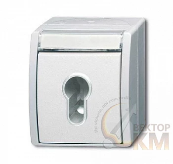 Выключатель жалюзи 1п с ключом (для замка) IP44 ocean альп. бел. ABB 2CKA001101A0925