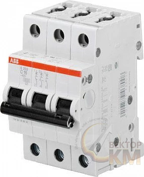 Выключатель автоматический модульный 3п C 13А 10кА S203M C13 ABB 2CDS273001R0134