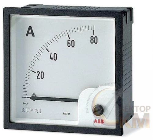 ABB  | Амперметр переменного тока AMT1-A1/96 трансф. вкл. без шкалы  2CSG323250R4001