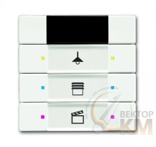 ABB  | Сенсор управления 6129/01-884-500 с ИК-приемником 3/6-кл. бел. бархат  2CKA006135A0165