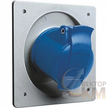 Розетка панельная 216RAU12 16А 2P+E 12ч с угловым унифицир. фланцем IP45 ABB 2CMA193220R1000
