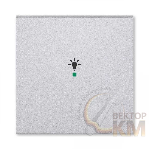 ABB  | Клавиша Levit одинарная с символом освещения free@home серебр.  2CHH621001A4070