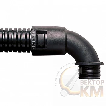 Фитинг AL 90град. пласт. d28 075 черн. (уп.10шт) ABB 7TCA296000R0766